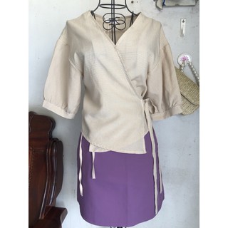 [Sẵn hàng] Áo kimono cách tân gái Nhật Kem Kabi