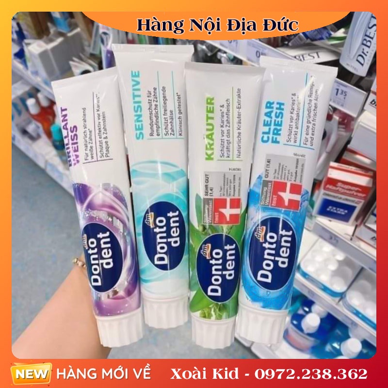 Kem đánh răng Dontodent nội địa Đức 125ml - Mẫu mới nhất