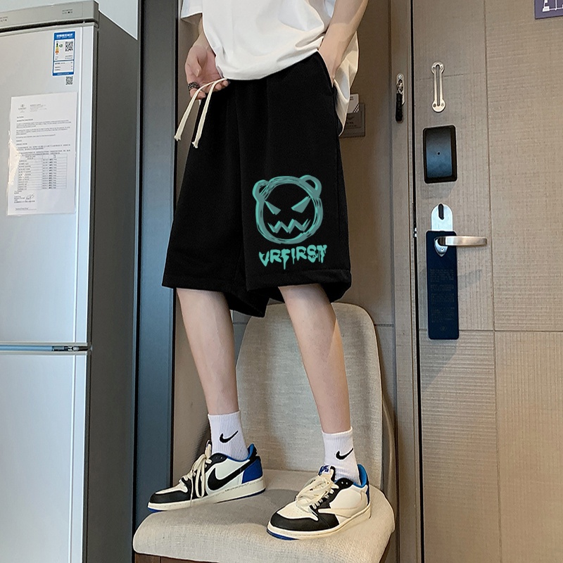 Quần Short Thể Thao Bằng Lụa Băng Dáng Rộng Thời Trang Mùa Hè Giản Dị Dễ Phối Đồ Cho Nam