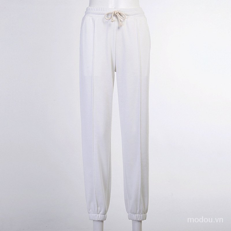 Quần Jogger Lưng Cao Ống Suông Rộng Thời Trang Cá Tính Cho Nữ