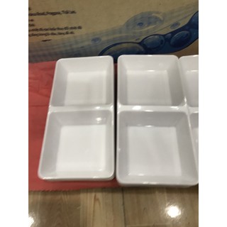 chén  nước chấm 2 ngăn melamin