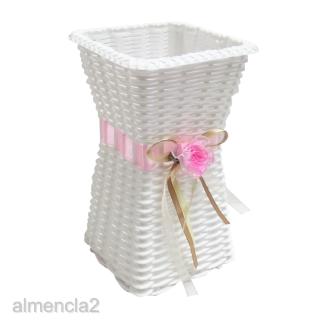 [Almencla2] Giỏ hoa mây 3 màu lụa