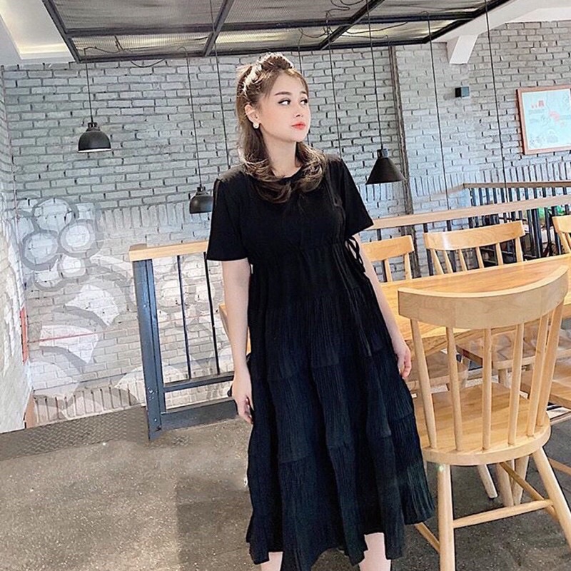 Váy bầu cotton pha von cao cấp hàng loại 1☘️đầm bầu freesize 43~67kg tkutrang