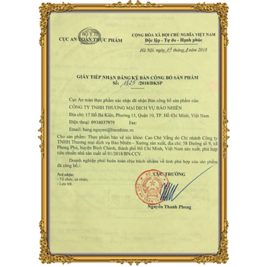 Cao chè vằng lợi sữa giảm cân bảo nhiên