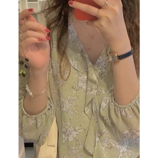 Đồng hồ đeo tay mặt số La Mã phong cách retro Hàn Quốc cho nữ