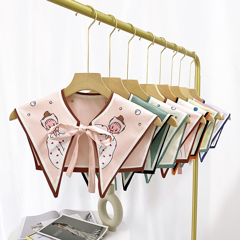 Áo Choàng Cổ Giả Mỏng Chống Nắng In Họa Tiết Thời Trang Dễ Phối Đồ