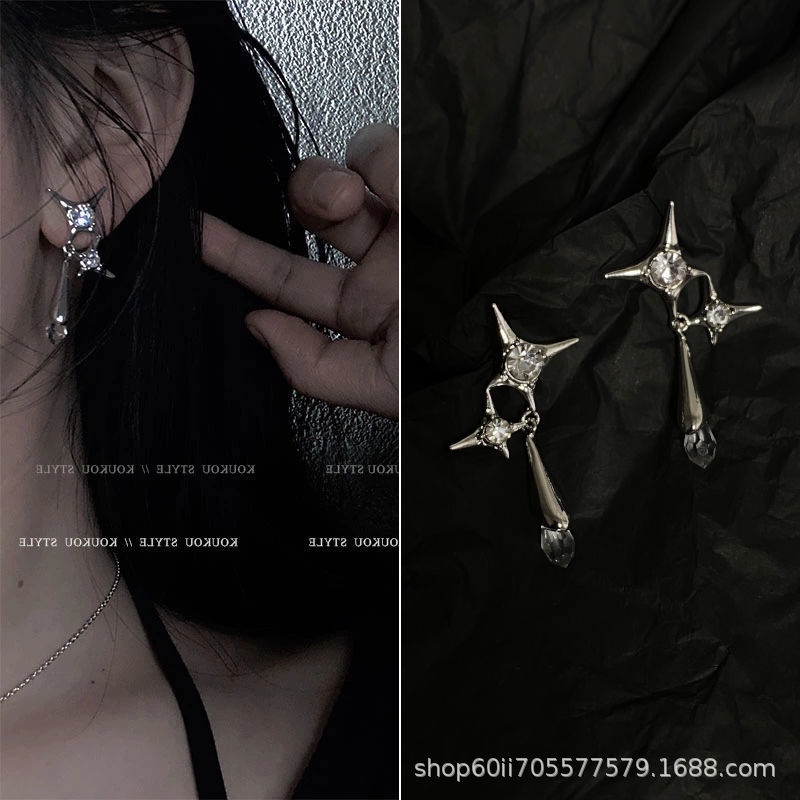 Khuyên Tai Hình Ngôi Sao Đính Đá Thời Trang Cho Nữ