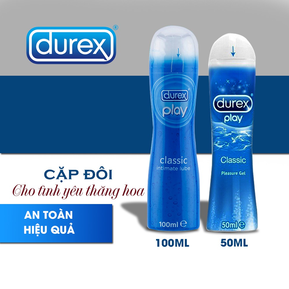 Mua 2 Gel bôi trơn Durex Play Classic 50ml TẶNG Bcs Durex iNViSiBLE , Bộ Đôi Hoàn Hảo Cho Nam và Nữ