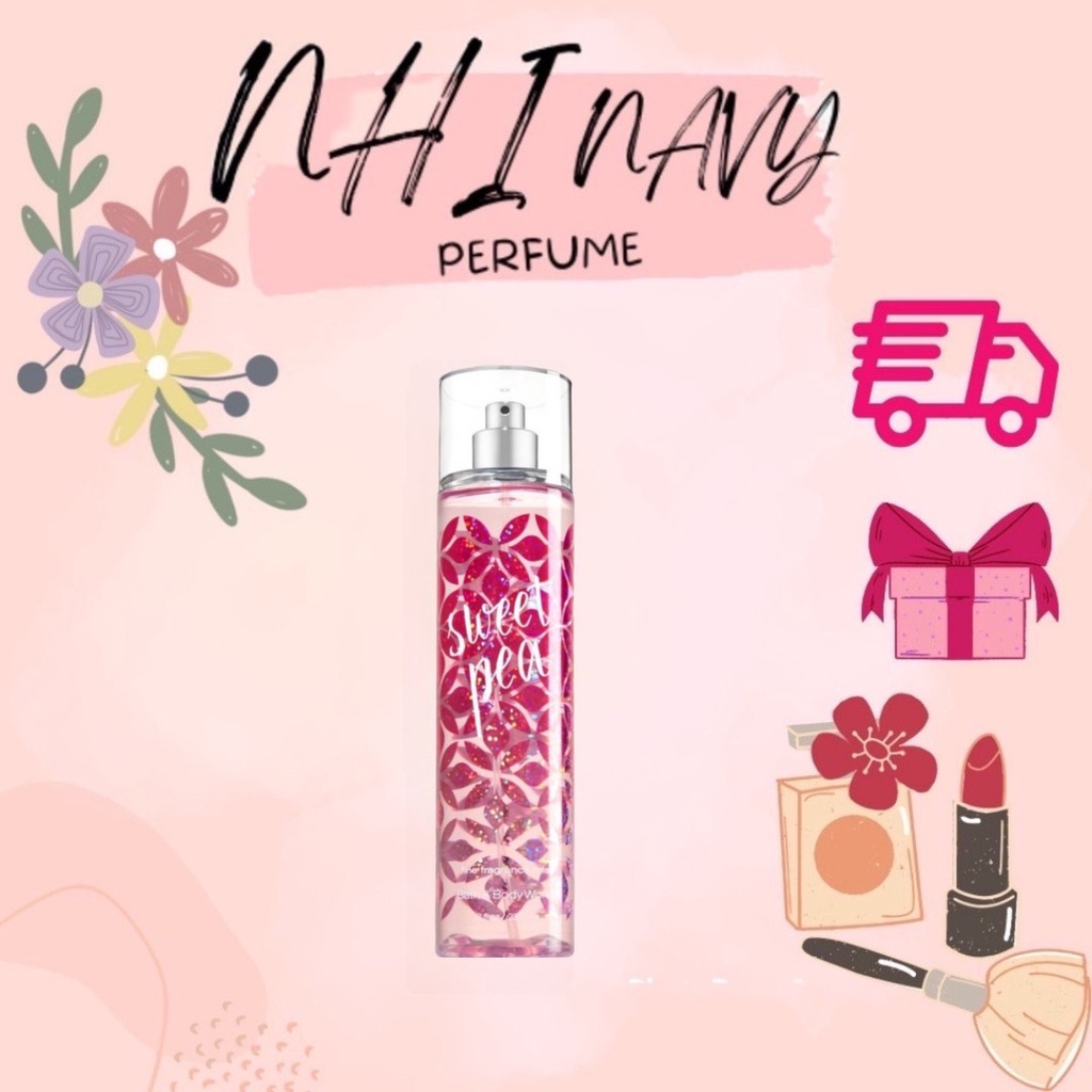 Xịt Thơm Toàn Thân SWEET PEA - Bath And Body Works 30ml/50ml/100ml