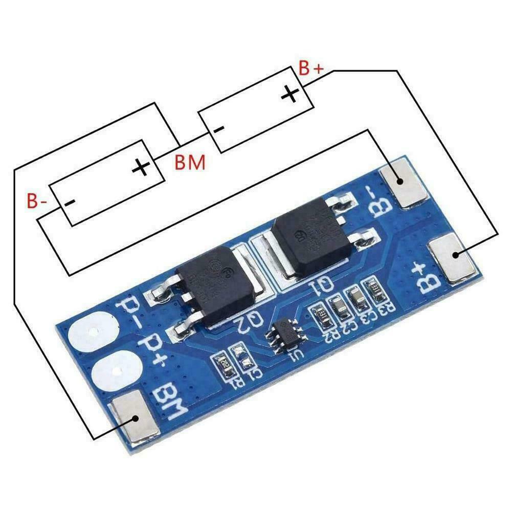 Bảng Mạch Bảo Vệ Pin Lithium Lipo 2s 8a 7.4v 8.4v Z2s8