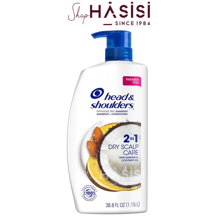 Gội Xả - Dầu Dừa &amp; Hạnh Nhân H&amp;S - Dry Scalp With Almond &amp; Coconut Oil 2in1 1.15L
