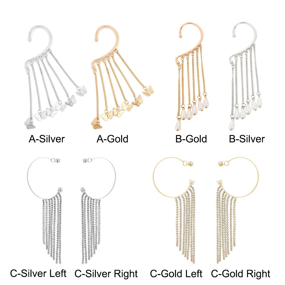 Khuyên Tai Dạng Kẹp Không Xỏ Thời Trang|Bông Tai Tua Rua DàI Sang TrọNg