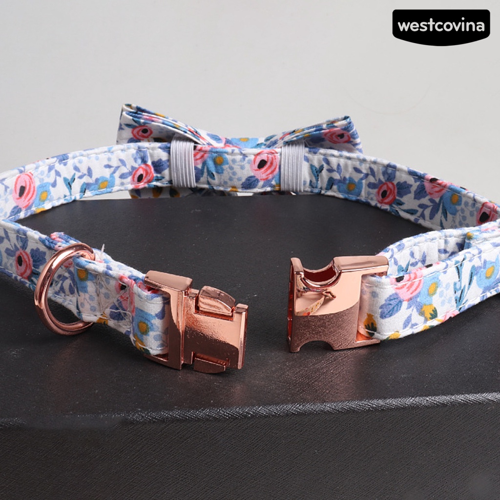 [Mới]♞Vòng Cổ In Hoa Thắt Nơ Dễ Thương Cho Thú Cưng