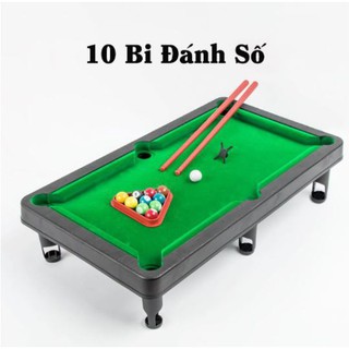 [ Loại xịn] Bàn Bi a Mini, Bàn bia 10 viên Bida - Mặt bàn Nỉ không bong, bàn bi a cho bé nhiều kích cỡ