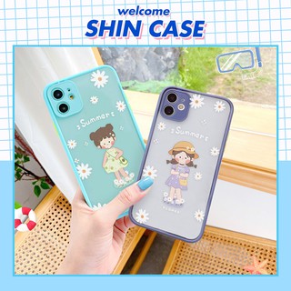 Ốp lưng iphone Summer Girl nhám viền nổi cong 6/6plus/6s/6splus/7/7plus/8/8plus/x/xs/11/12/13/14/pro/max/promax/plus