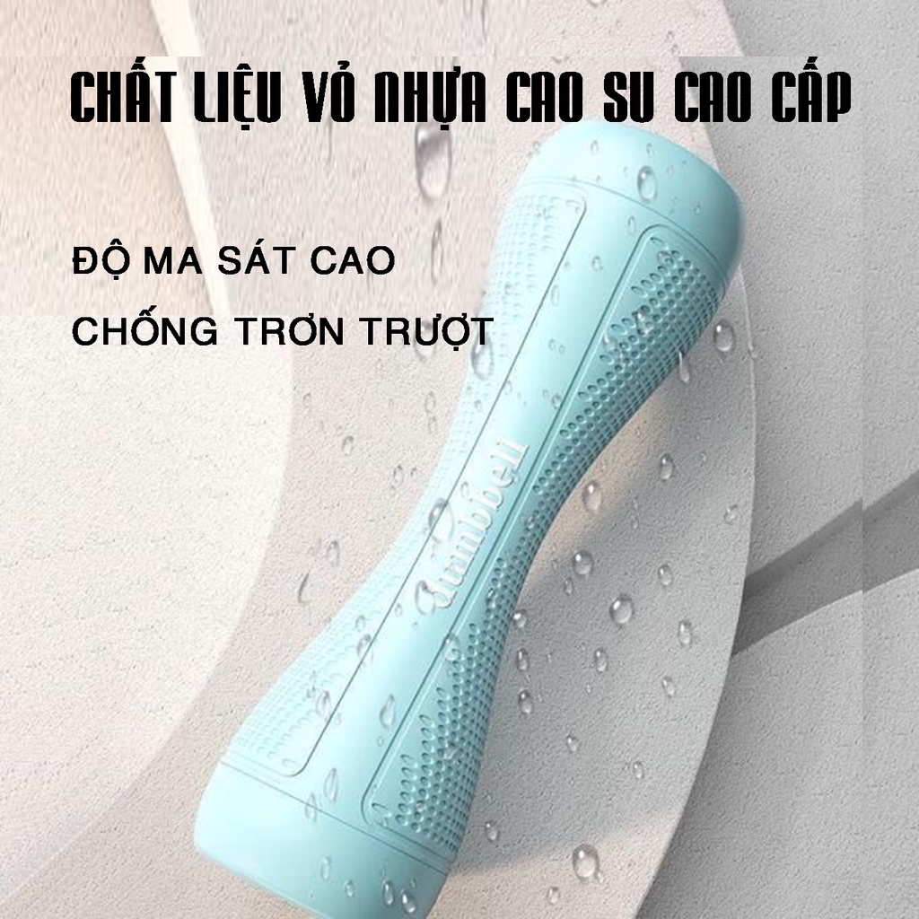 Tạ tay nữ tập yoga Dumbell 2 - 4 kg - thiết bị tập tạ nhựa giảm cân thon tay - tăng cường sức khỏe mùa dịch