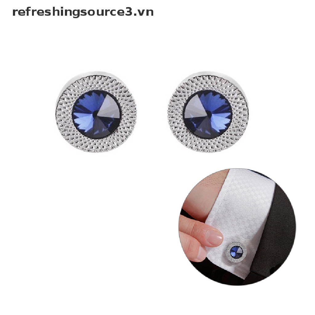 Nút Khóa Pha Lê Xanh Dương Thời Trang