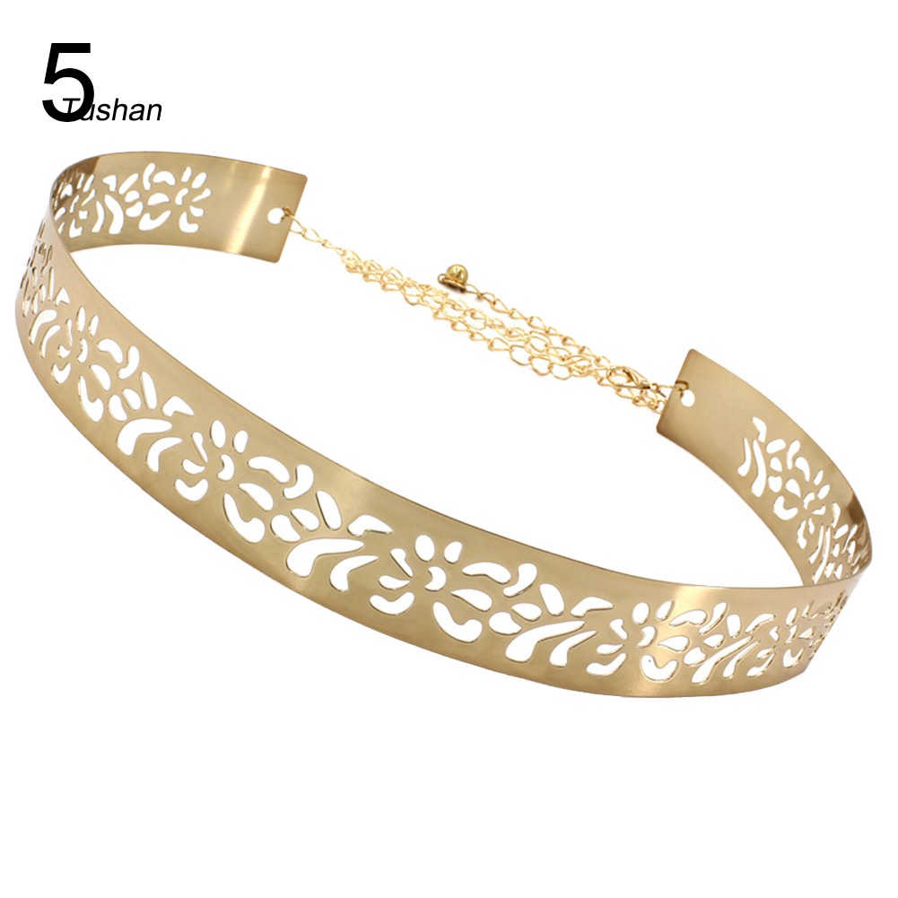 Thắt Lưng Kim Loại Bản Rộng Khoét Lỗ Phối Dây Xích Thời Trang Cho Nữ | BigBuy360 - bigbuy360.vn
