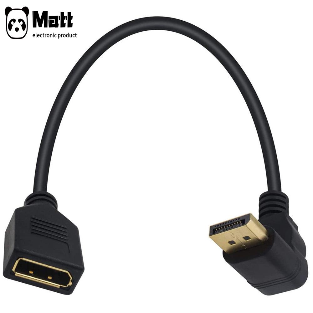 MATTCáp 4K trên và dưới khuỷu tay 90 độ mạ vàng Cáp nam sang Nữ Cáp chuyển đổi 4K 1.2 Cáp mở rộng HD Displayport