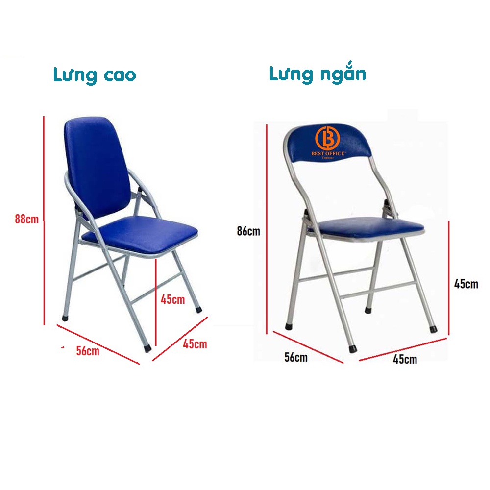 Ghế Gấp Lưng cao Trường Phát - Ghế xếp cho văn phòng, tiết kiệm không gian