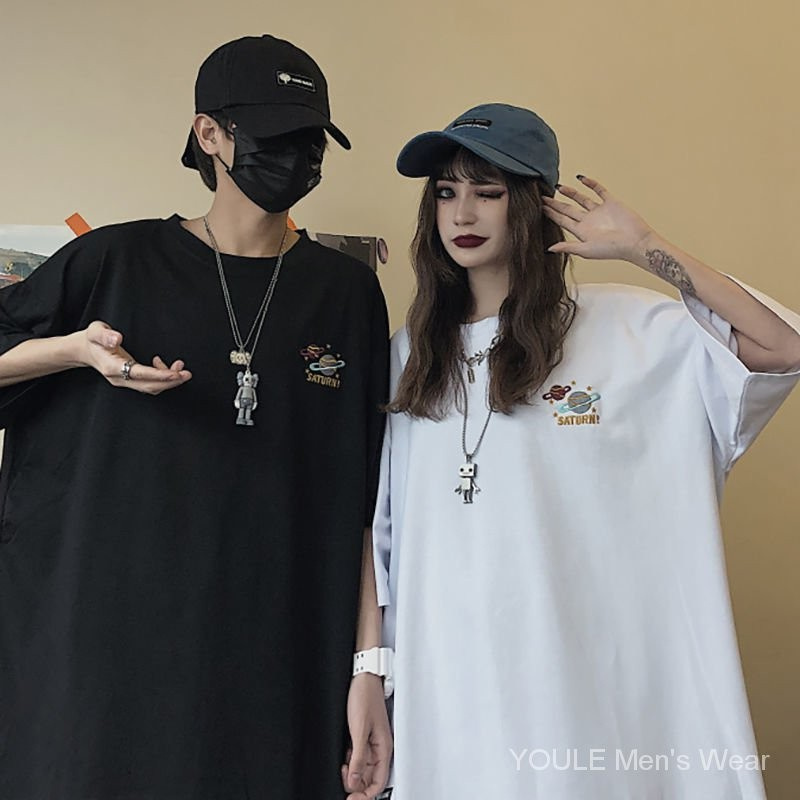 Áo thun ngắn tay dáng rộng in hình Zorb phong cách Hàn Quốc retro dành cho cặp đôi | BigBuy360 - bigbuy360.vn