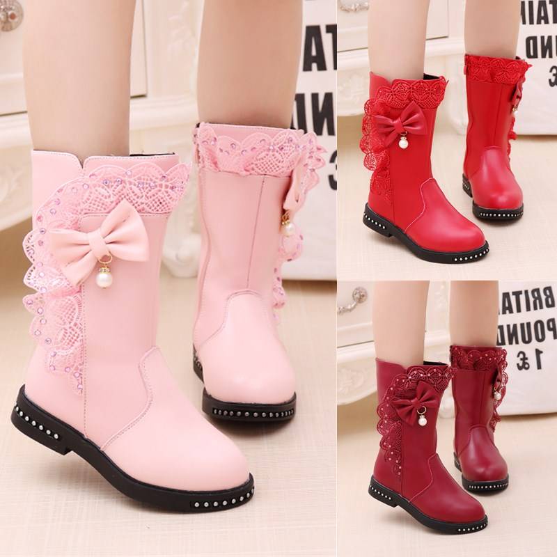 Giày Boot Thiết Kế Mới Thời Trang Mùa Đông Theo Phong Cách Hàn Quốc Dành Cho Bé Gái