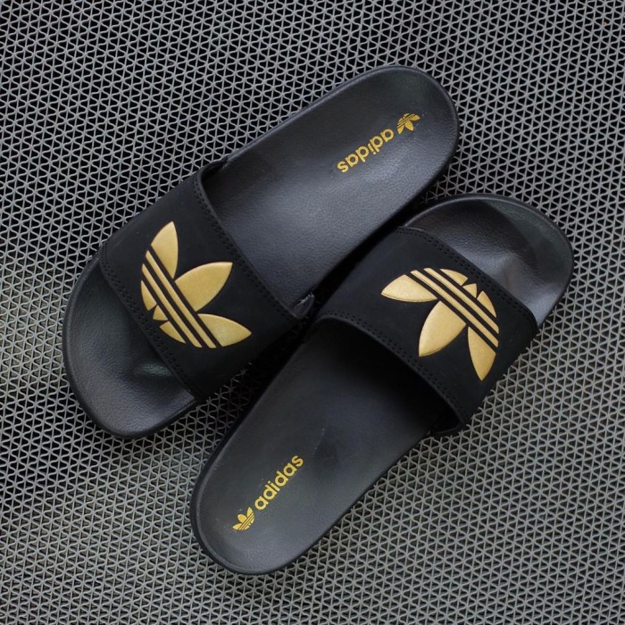 Giày sandal trượt thoải mái Adidas Adilette "Blok Gold" 40