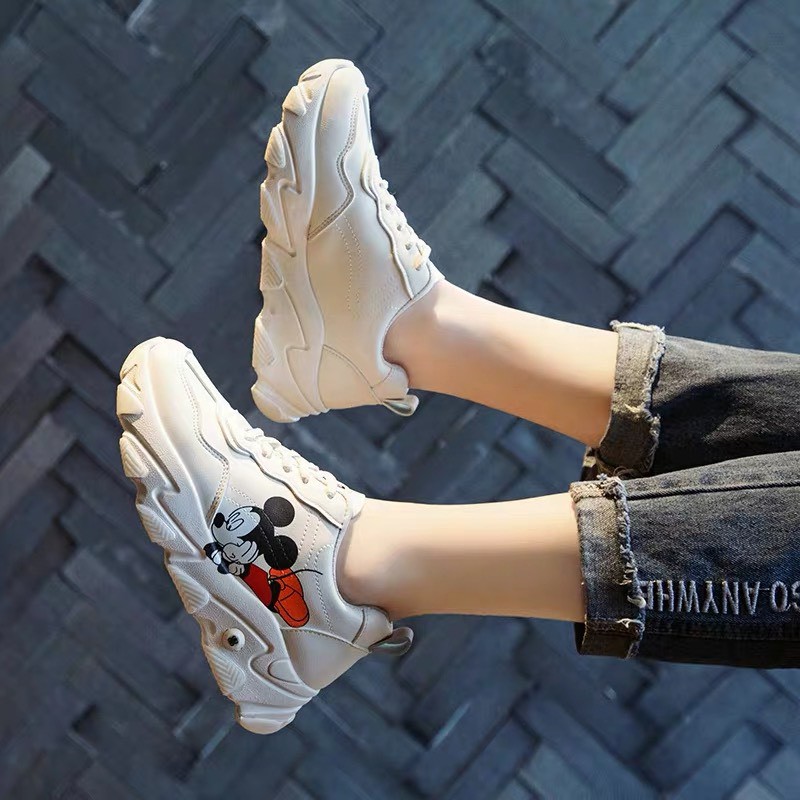 Sneaker độn đế mickey