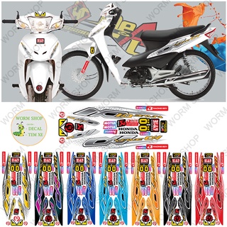 Tem rời WAVE ALPHA 100cc & 50cc  ( Đời 2006 - 2016 ) Nhiều lựa chọn màu sắc - Tem 3 lớp chống phai màu