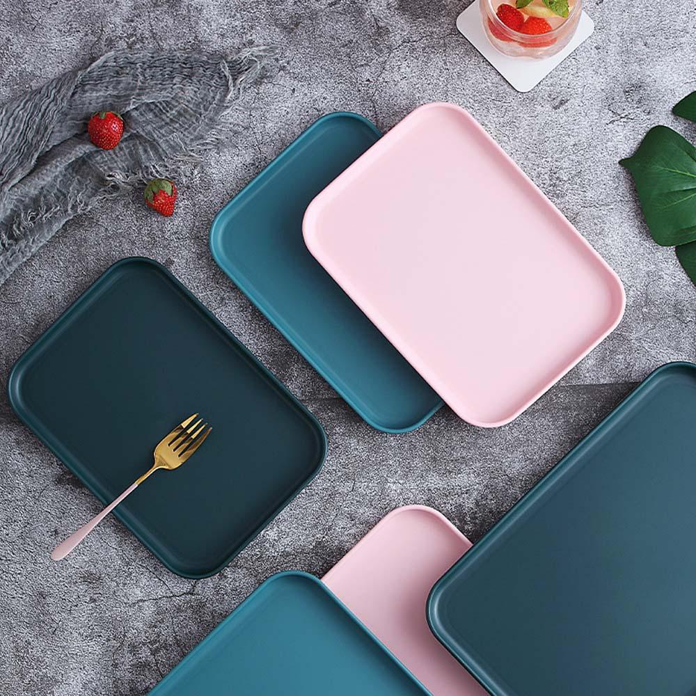 IVORY Đĩa Nhựa Đựng Trái Cây Đa Năng Phong Cách Bắc Âu