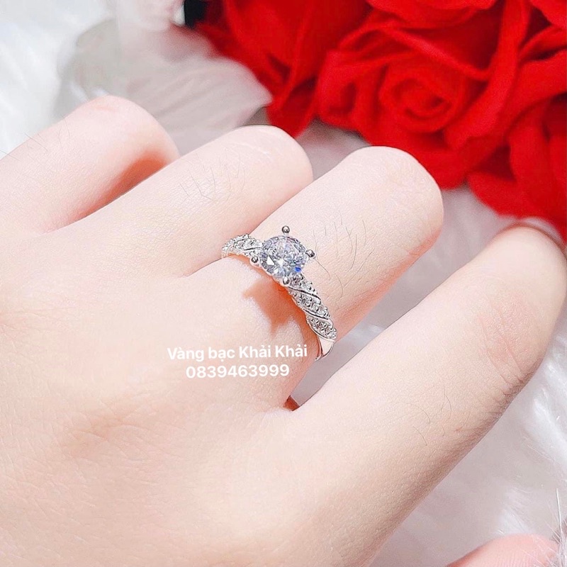 Nhẫn nữ Bạc ta giá rẻ , dày dặn , sáng bóng - Vàng bạc Khải Khải