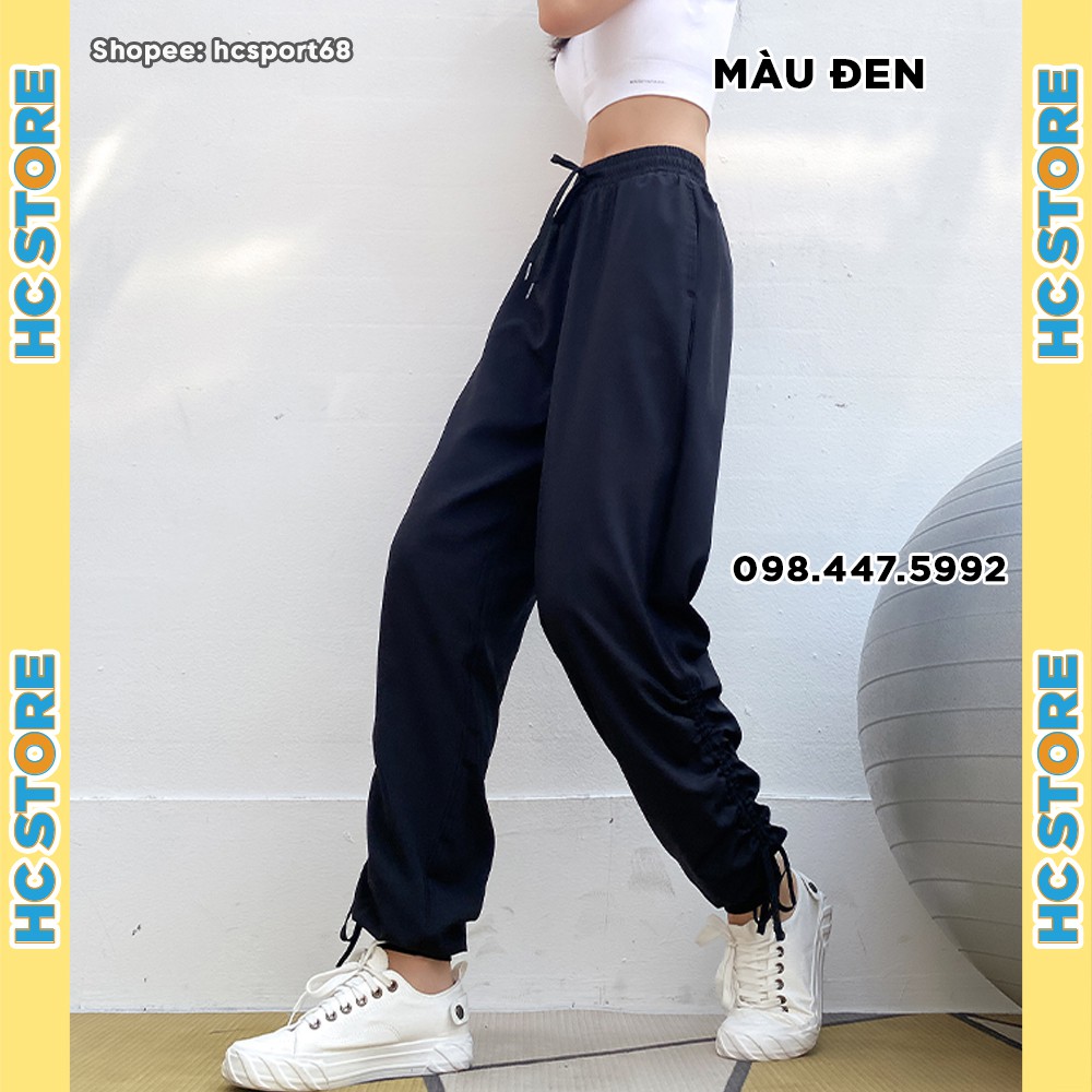 Quần Jogger Nữ QJ04 Tập Gym Yoga, Nhảy Rumba, Ông Quần Cách Điệu Có Dây Rút, Phong Rộng, Trẻ Trung Năng Động- HcSport68