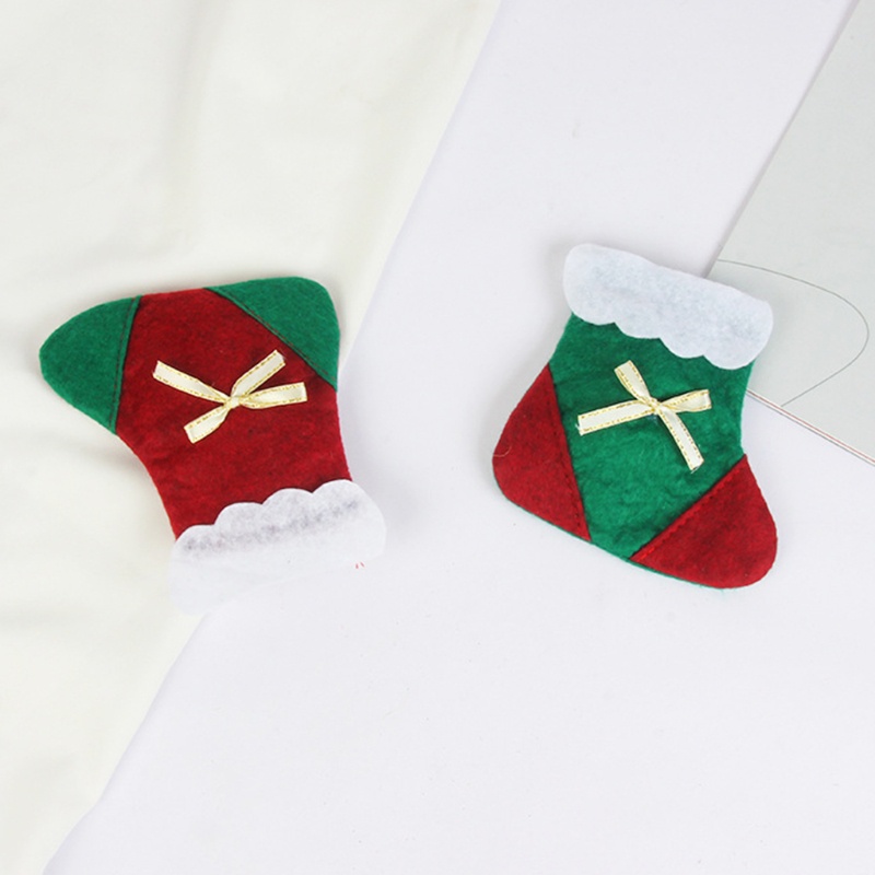 Bộ 6 Túi Đựng Muỗng Nĩa Hình Chiếc Tất Giáng Sinh