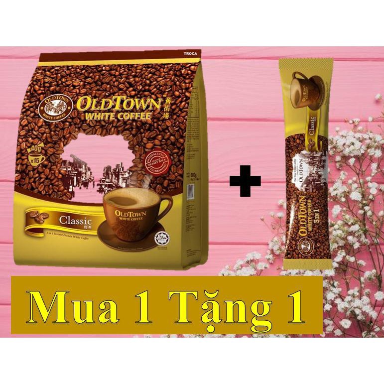 Combo 4 bịch cà phê trắng Oldtown white coffee classic | BigBuy360 - bigbuy360.vn