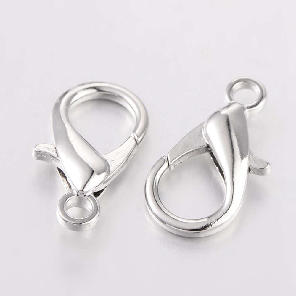 Set 20-50 Móc Tôm Hùm Bằng Hợp Kim Kẽm Không Chứa Niken Và Chì 21x12mm: 2mm