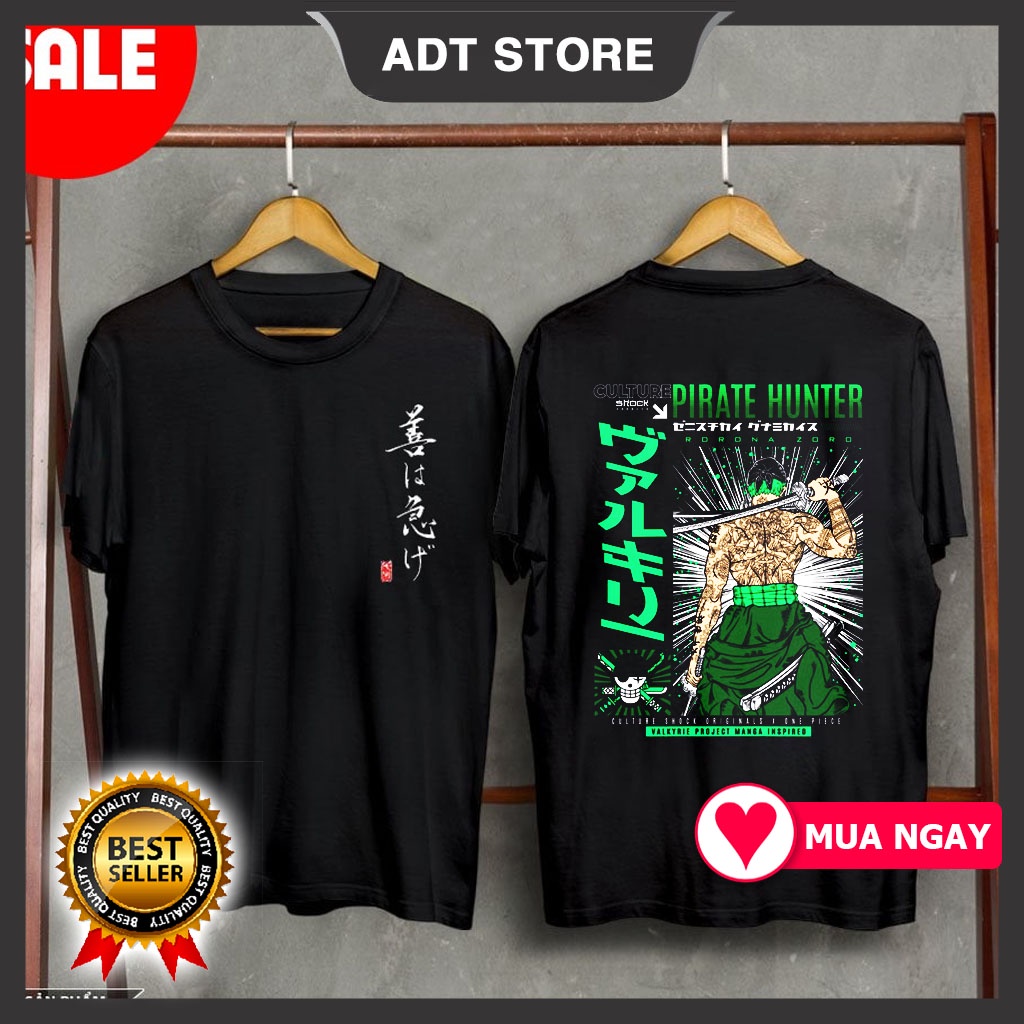Áo thun Anime One Piece Roronoa Zoro Thợ săn hải tặc, Siêu Ngầu, Cực chất 2022 giá siêu rẻ
