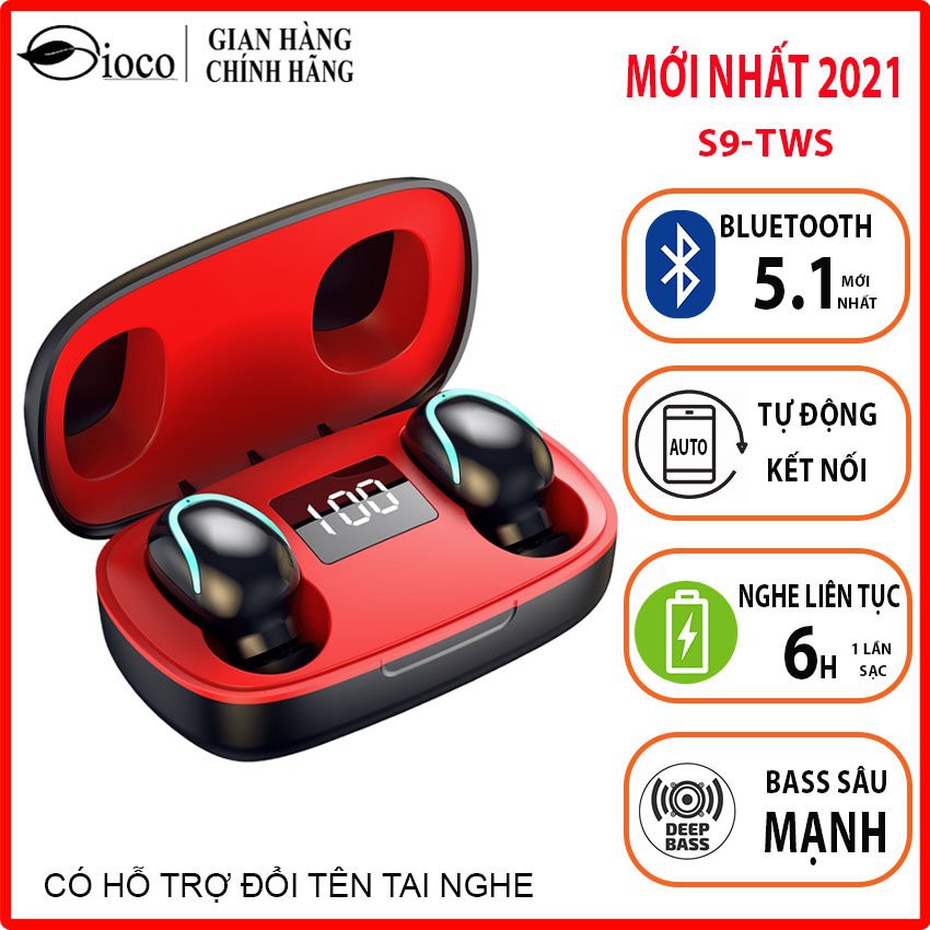 -Tai nghe Bluetooth TWS-S9 phiên bản nâng cấp Extrabass có đổi tên , tai nghe GIOCO chính hãng