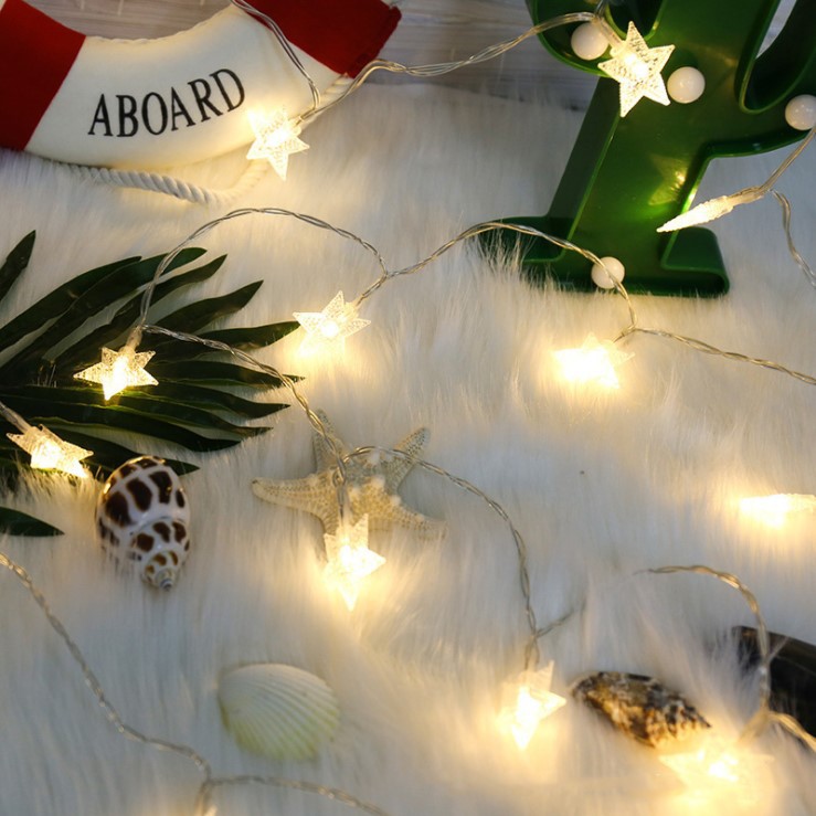 [Có Sẵn 3M] Dây Đèn Led Hình Ngôi Sao Trang Trí Phòng Ngủ Một Màu - Đèn Đom Đóm Trang Trí Nhà Cửa | BigBuy360 - bigbuy360.vn