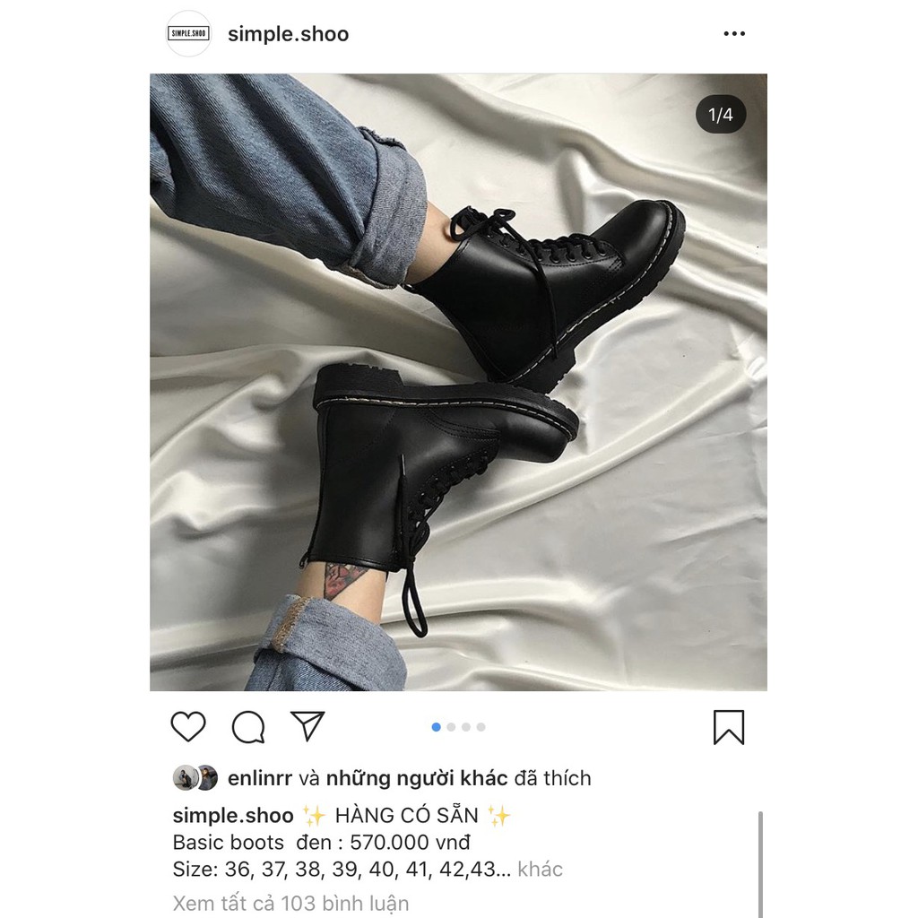 [THANH LÝ CỰC SỐC] Pass giày BOOTS của Simple.shoo HÀNG TUỒN XƯỞNG (Mã B5) | BigBuy360 - bigbuy360.vn