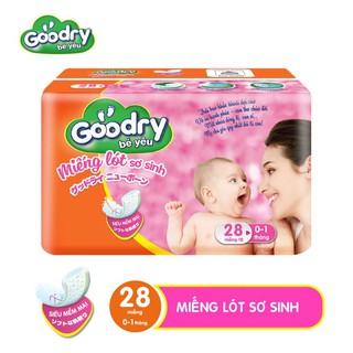 Miếng Lót Sơ Sinh Goodry NB1 (Bịch 28/56/72 miếng)