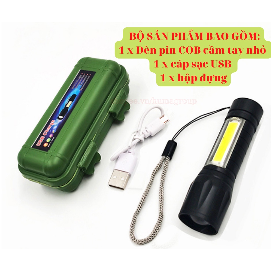 Đèn Pin Mini Siêu Sáng Có Sạc Lại Có Thể Zoom Được Giá Rẻ