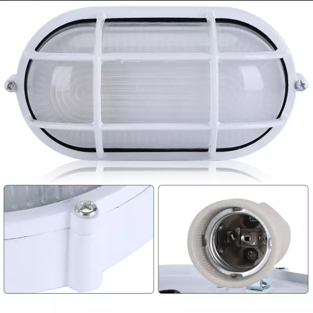 Đèn tường chống ẩm, chống cháy nổ ,đèn ngoại thất không thấm nước đèn phòng tắm phong xông hơi đèn ngoài hiên hình oval