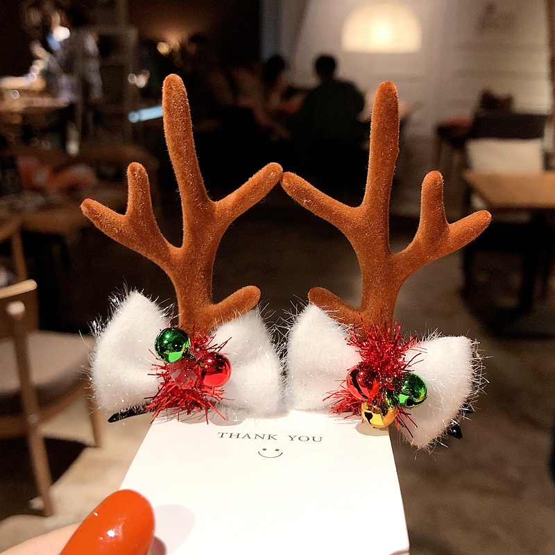 Kẹp Tóc Hình Nón Giáng Sinh Hoạt Hình Phong Cách Hàn Quốc Cho Nữ