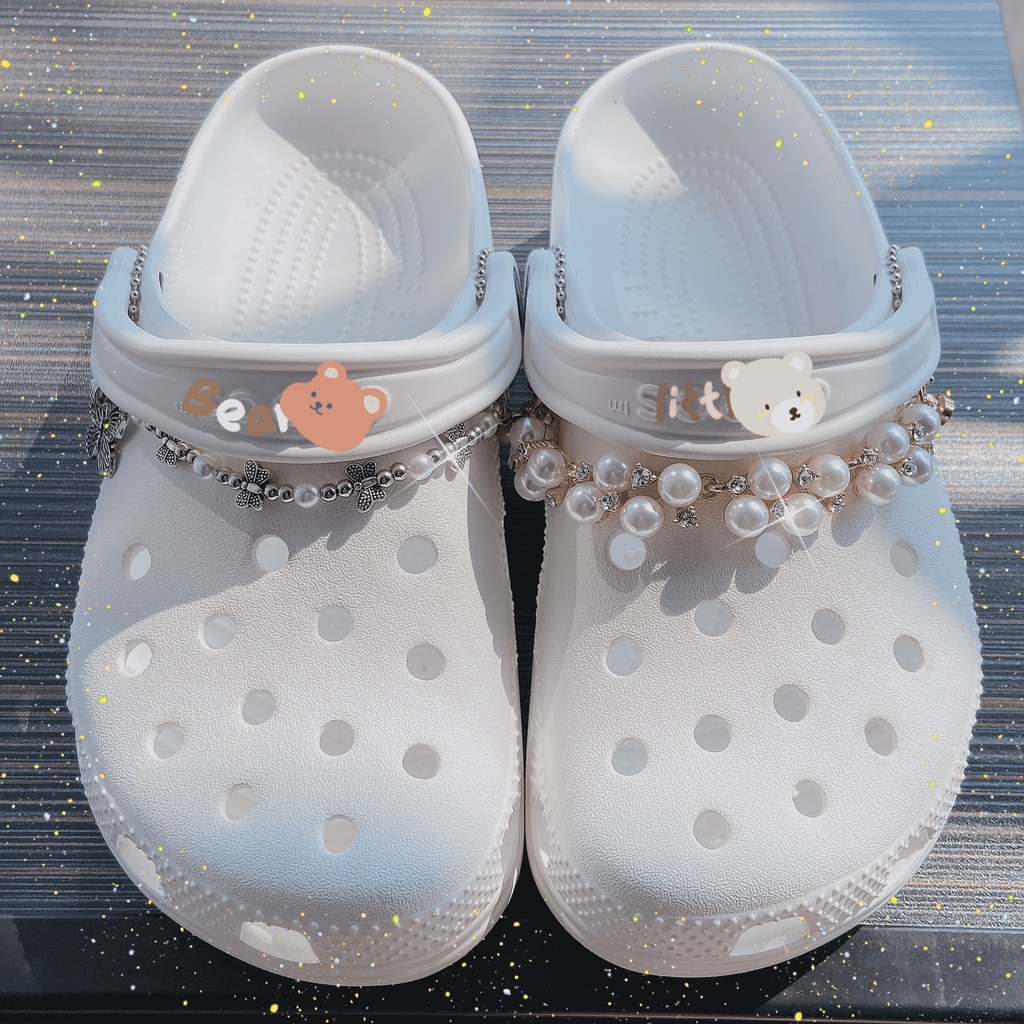 crocs sticker Nhãn Dán Dép Quai Chéo Dễ Thương DIYshoes sticker Accessories Stickers Sandals Shoe Decoration