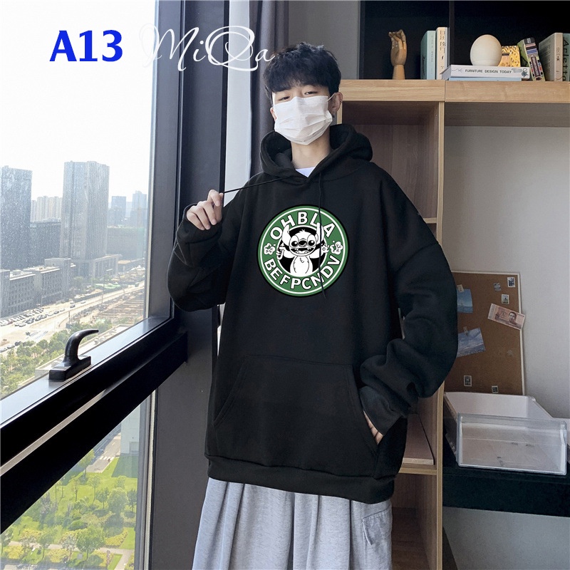 Áo Nỉ Bông Thời Trang UNISEX Hoạ Tiết Logo Stitch Cute 🍀/ HOODIE FREESIZE 💜MiQa 💜 #19 | BigBuy360 - bigbuy360.vn