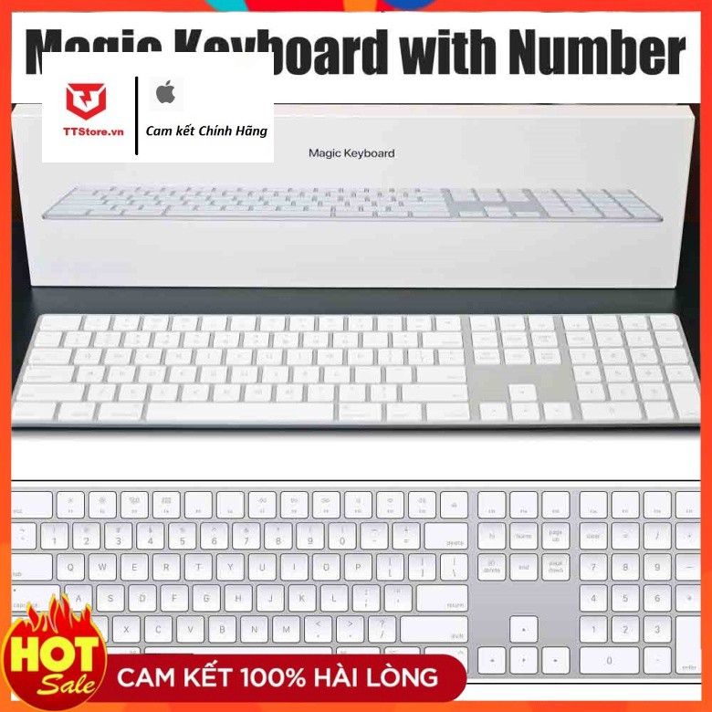 Bàn phím Apple Magic Keyboard with Numeric Keypad Trắng