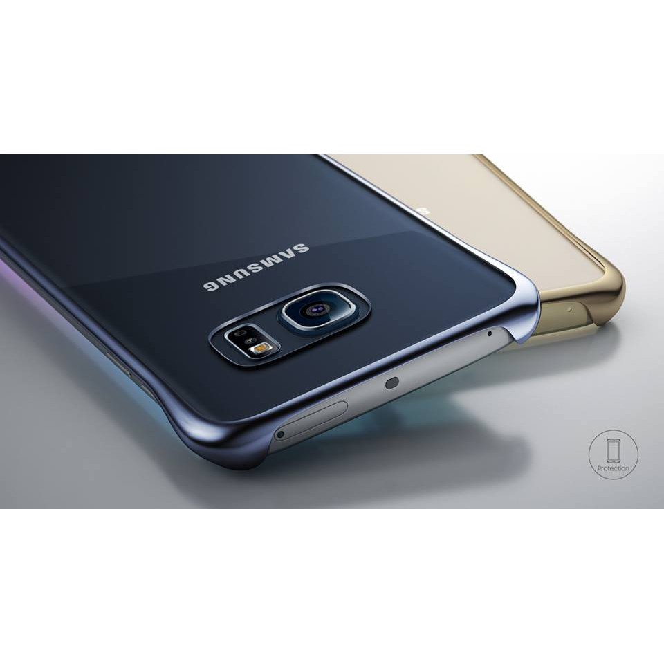 Ốp clear cover galaxy s7 chính hãng|Viền Màu xanh đen