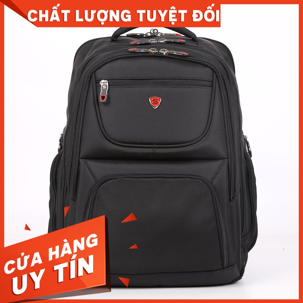 "Sale Sốc" Balo latop 15 inch Sakos, Balo du lịch SAKOS ATOM i15 xanh than và đen