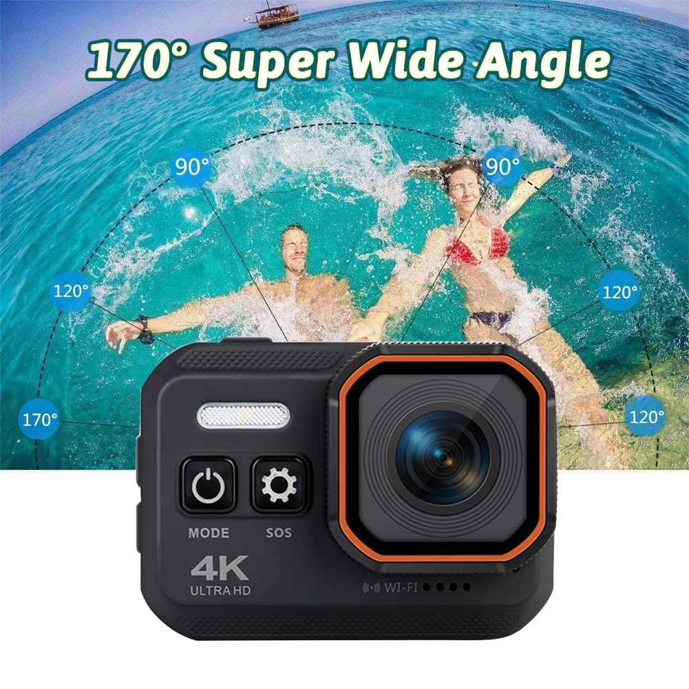 Camera hành động Ultra HD 4K 24 khung hình / giây WiFi 2.0 inch 170D