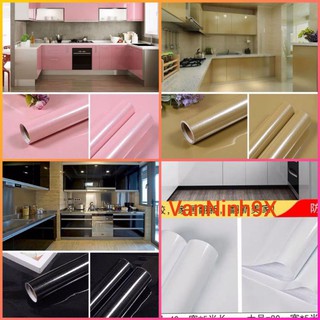 Decal dán bếp màu trơn bóng chống thấm nước phủ nhũ keo sẵn 5 M khổ 60cm,  N1